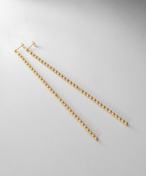 COCOSHNIK ONKITSCH / ココシュニックオンキッチュ ピアス・イヤリング | シルバー チェーンピアス ボールループ GP | 詳細4