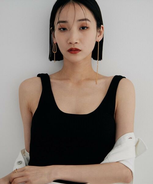 COCOSHNIK ONKITSCH / ココシュニックオンキッチュ ピアス・イヤリング | シルバー チェーンピアス ボールループ GP | 詳細9