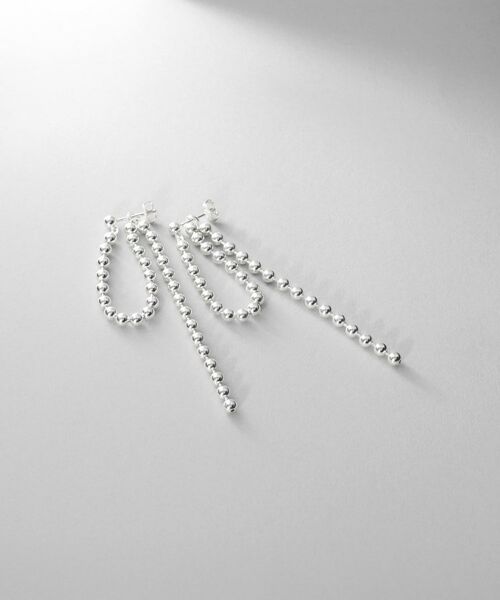 COCOSHNIK ONKITSCH / ココシュニックオンキッチュ ピアス・イヤリング | シルバー チェーンピアス ボールループ | 詳細1