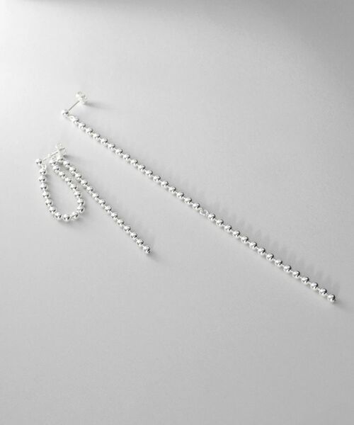 COCOSHNIK ONKITSCH / ココシュニックオンキッチュ ピアス・イヤリング | シルバー チェーンピアス ボールループ | 詳細5