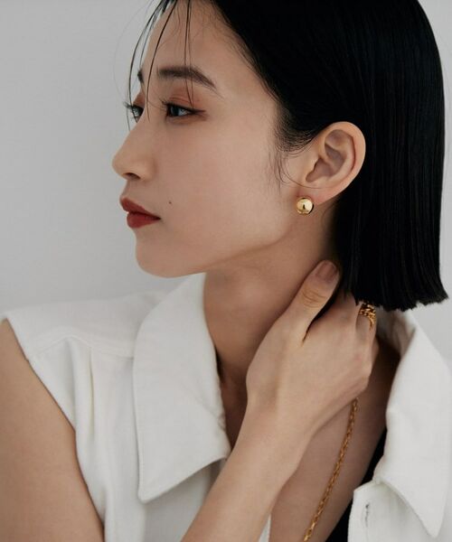 COCOSHNIK ONKITSCH / ココシュニックオンキッチュ ピアス・イヤリング | シルバー ホロウピアス ボールスタッドM GP | 詳細7