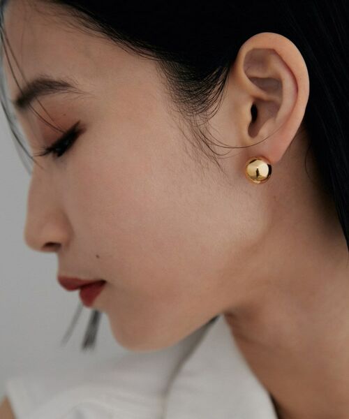 COCOSHNIK ONKITSCH / ココシュニックオンキッチュ ピアス・イヤリング | シルバー ホロウピアス ボールスタッドM GP | 詳細8