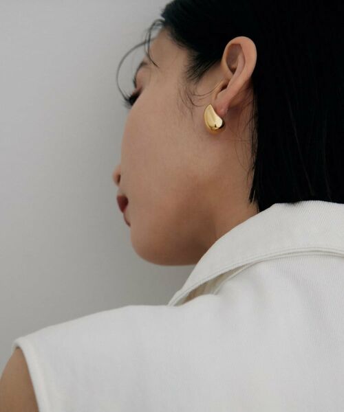 COCOSHNIK ONKITSCH / ココシュニックオンキッチュ ピアス・イヤリング | シルバー ホロウピアス ロングクッションシェイプ GP | 詳細11