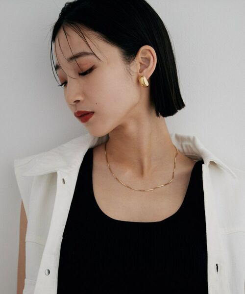 COCOSHNIK ONKITSCH / ココシュニックオンキッチュ ピアス・イヤリング | シルバー ホロウピアス ロングクッションシェイプ GP | 詳細9