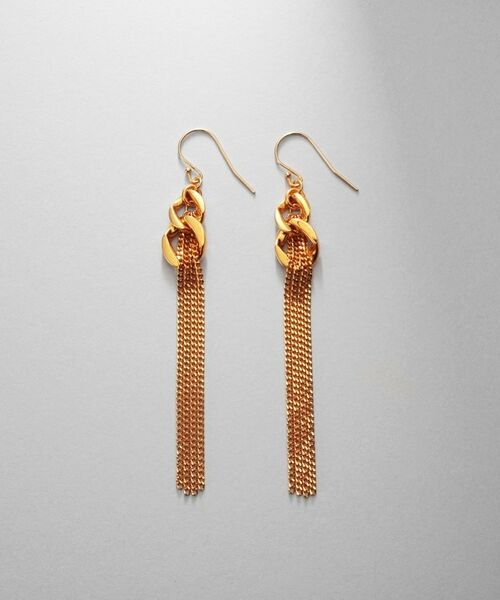 COCOSHNIK ONKITSCH / ココシュニックオンキッチュ ピアス・イヤリング | シルバー カーブチェーンモチーフフリンジピアス GP | 詳細3