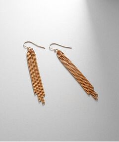 COCOSHNIK ONKITSCH / ココシュニックオンキッチュ ピアス・イヤリング | シルバー カーブチェーンフリンジピアス GP