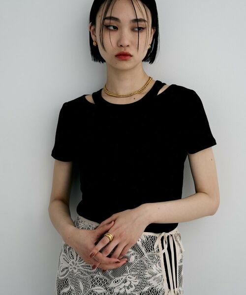 COCOSHNIK ONKITSCH / ココシュニックオンキッチュ ピアス・イヤリング | シルバー スモールフープ チャビーローテイテッドピアス GP | 詳細6