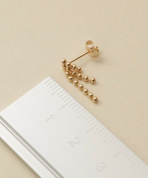COCOSHNIK ONKITSCH / ココシュニックオンキッチュ ピアス・イヤリング | K10ティアボールチェーンピアス | 詳細4