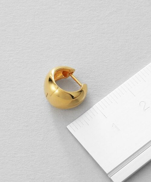 COCOSHNIK ONKITSCH / ココシュニックオンキッチュ ピアス・イヤリング | シルバー ハギーフープ ポインテッドワイドピアス GP | 詳細4