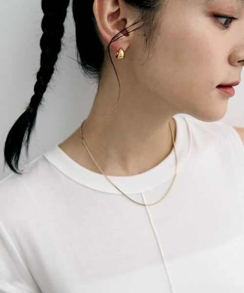 COCOSHNIK ONKITSCH / ココシュニックオンキッチュ ピアス・イヤリング | シルバー ハギーフープ ポインテッドワイドピアス GP | 詳細7