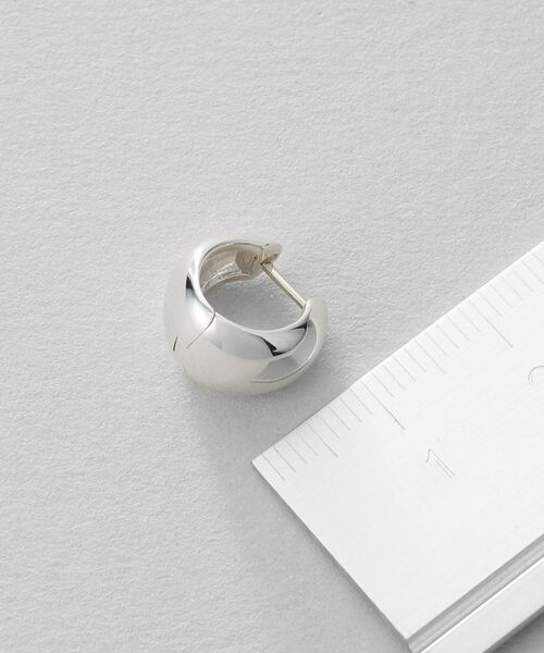 COCOSHNIK ONKITSCH / ココシュニックオンキッチュ ピアス・イヤリング | シルバー ハギーフープ ポインテッドワイドピアス | 詳細4