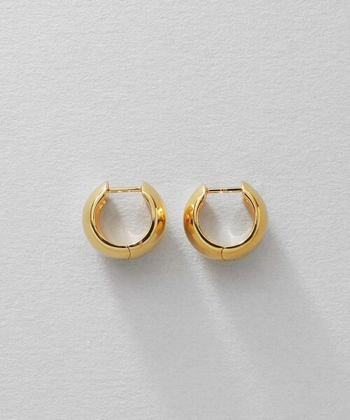 COCOSHNIK ONKITSCH / ココシュニックオンキッチュ ピアス・イヤリング | シルバー ハギーフープ ワイドピアス GP | 詳細3