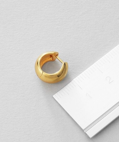 COCOSHNIK ONKITSCH / ココシュニックオンキッチュ ピアス・イヤリング | シルバー ハギーフープ ワイドピアス GP | 詳細4