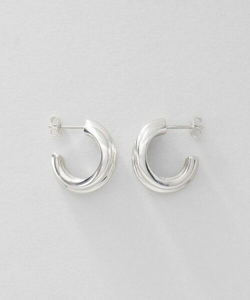 COCOSHNIK ONKITSCH / ココシュニックオンキッチュ ピアス・イヤリング | シルバー スモールフープ タングルドピアス | 詳細3