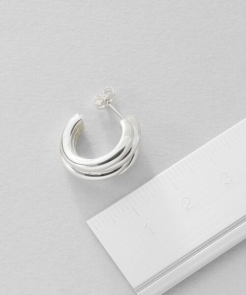 COCOSHNIK ONKITSCH / ココシュニックオンキッチュ ピアス・イヤリング | シルバー スモールフープ タングルドピアス | 詳細4
