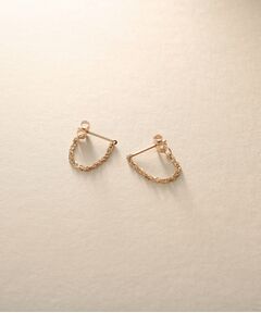 COCOSHNIK ONKITSCH / ココシュニックオンキッチュ ピアス・イヤリング | K10スクリューチェーン フープピアス