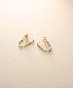 COCOSHNIK ONKITSCH / ココシュニックオンキッチュ ピアス・イヤリング | K10カットボールチェーン フープピアス