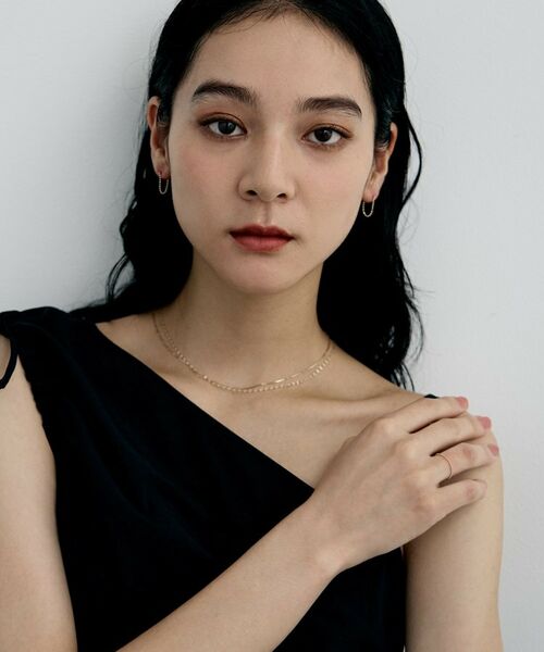 COCOSHNIK ONKITSCH / ココシュニックオンキッチュ ピアス・イヤリング | K10カットボールチェーン フープピアス | 詳細7