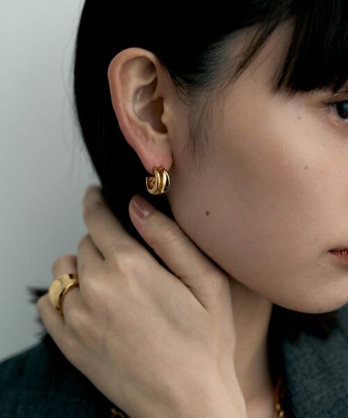 COCOSHNIK ONKITSCH / ココシュニックオンキッチュ ピアス・イヤリング | シルバー コンケイブピアス GP | 詳細8