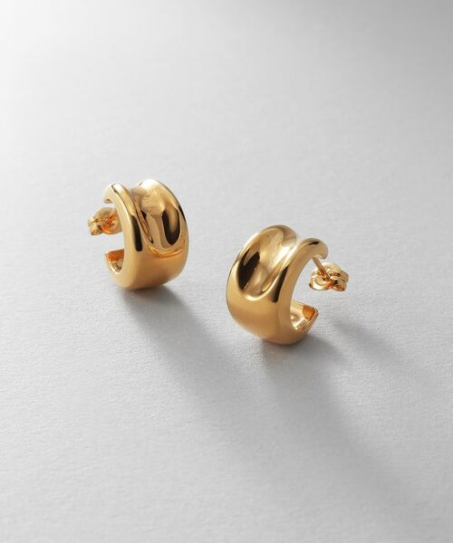 COCOSHNIK ONKITSCH / ココシュニックオンキッチュ ピアス・イヤリング | シルバー コンケイブピアス GP（ゴールド(600)）