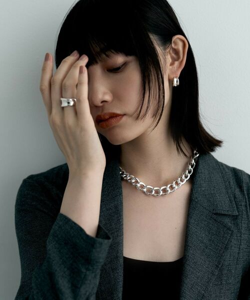 COCOSHNIK ONKITSCH / ココシュニックオンキッチュ ピアス・イヤリング | シルバー コンケイブピアス | 詳細6