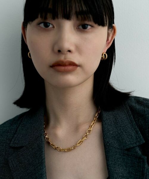 COCOSHNIK ONKITSCH / ココシュニックオンキッチュ ピアス・イヤリング | シルバー スモールフープ ニュアンスループピアス GP | 詳細7