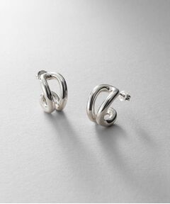 COCOSHNIK ONKITSCH / ココシュニックオンキッチュ ピアス・イヤリング | シルバー スモールフープ ニュアンスループピアス