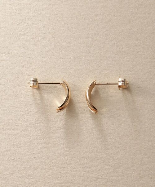 COCOSHNIK ONKITSCH / ココシュニックオンキッチュ ピアス・イヤリング | K10ドームクロスアーチピアス | 詳細3