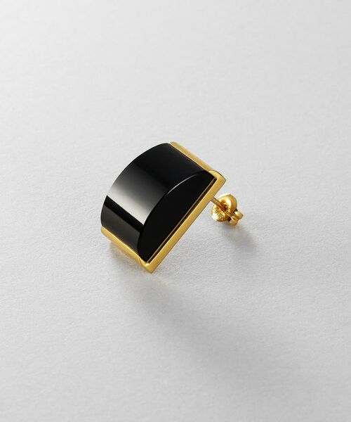 COCOSHNIK ONKITSCH / ココシュニックオンキッチュ ピアス・イヤリング | シルバー オニキス バフトップカットピアス GP | 詳細2