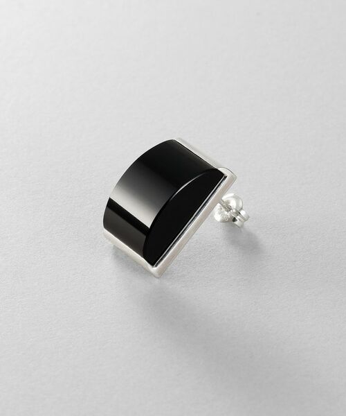 COCOSHNIK ONKITSCH / ココシュニックオンキッチュ ピアス・イヤリング | シルバー オニキス バフトップカットピアス | 詳細2