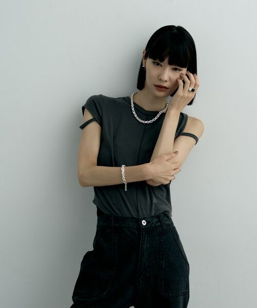 COCOSHNIK ONKITSCH / ココシュニックオンキッチュ ピアス・イヤリング | シルバー オニキス バフトップカットピアス | 詳細7