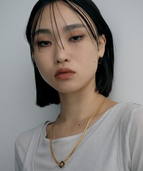 COCOSHNIK ONKITSCH / ココシュニックオンキッチュ ピアス・イヤリング | シルバー オニキス バケットカットスタッドピアス GP | 詳細8