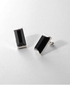 COCOSHNIK ONKITSCH / ココシュニックオンキッチュ ピアス・イヤリング | シルバー オニキス バケットカットスタッドピアス