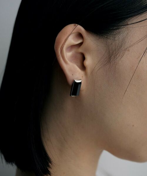COCOSHNIK ONKITSCH / ココシュニックオンキッチュ ピアス・イヤリング | シルバー オニキス バケットカットスタッドピアス | 詳細9