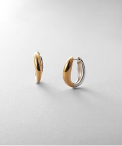 COCOSHNIK ONKITSCH / ココシュニックオンキッチュ ピアス・イヤリング | シルバー コンビカラー ハギーフープ ニュアンスピアス