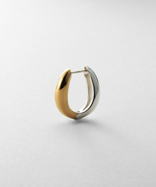 COCOSHNIK ONKITSCH / ココシュニックオンキッチュ ピアス・イヤリング | シルバー コンビカラー ハギーフープ ニュアンスピアス | 詳細2