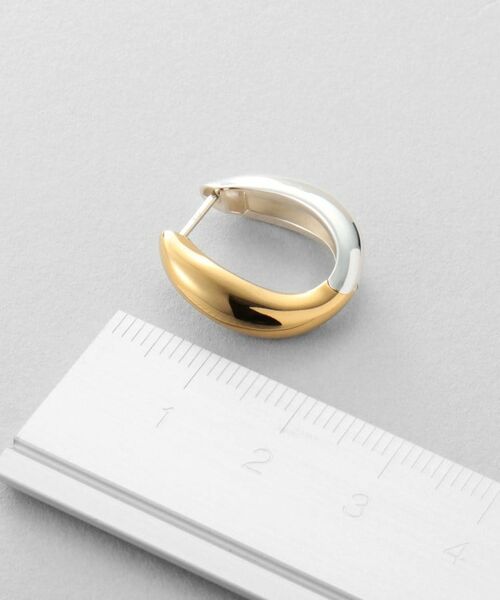 COCOSHNIK ONKITSCH / ココシュニックオンキッチュ ピアス・イヤリング | シルバー コンビカラー ハギーフープ ニュアンスピアス | 詳細5