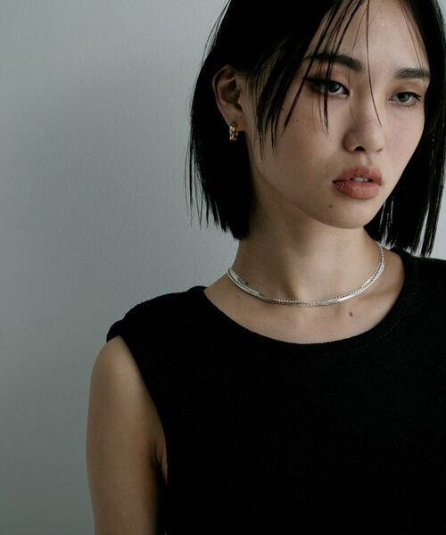 COCOSHNIK ONKITSCH / ココシュニックオンキッチュ ピアス・イヤリング | シルバー コンビカラー スモールフープ ダブルプランプピアス | 詳細7