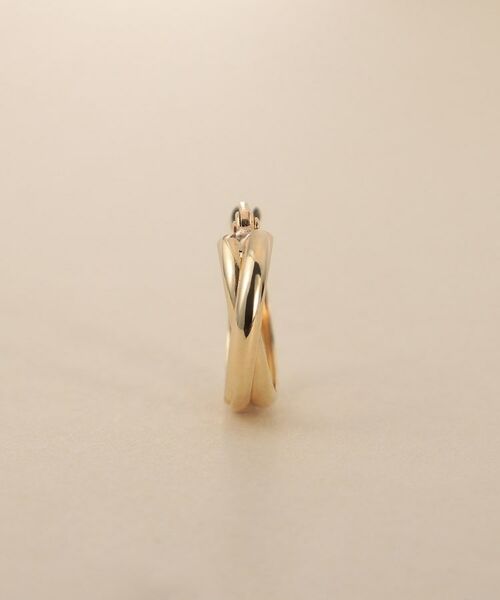 COCOSHNIK ONKITSCH / ココシュニックオンキッチュ ピアス・イヤリング | K10ドームクロスフープピアス | 詳細3