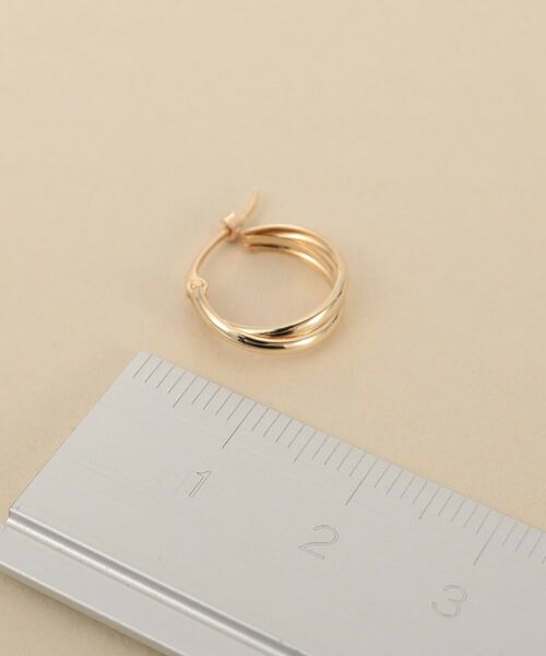 COCOSHNIK ONKITSCH / ココシュニックオンキッチュ ピアス・イヤリング | K10ドームクロスフープピアス | 詳細5