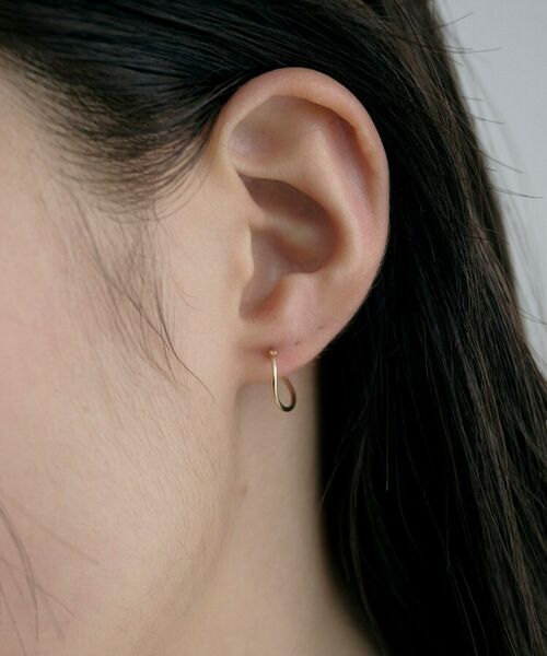 COCOSHNIK ONKITSCH / ココシュニックオンキッチュ ピアス・イヤリング | K10ウェーブフープピアス | 詳細8