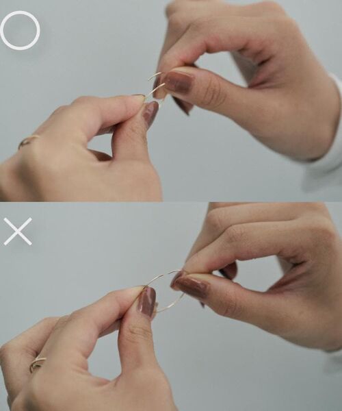 COCOSHNIK ONKITSCH / ココシュニックオンキッチュ ピアス・イヤリング | K10ラインフープピアス | 詳細5