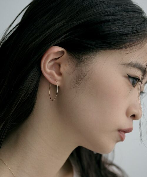 COCOSHNIK ONKITSCH / ココシュニックオンキッチュ ピアス・イヤリング | K10ラインフープピアス | 詳細9