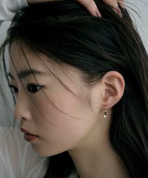 COCOSHNIK ONKITSCH / ココシュニックオンキッチュ ピアス・イヤリング | K10トワーリープレートピアス | 詳細7