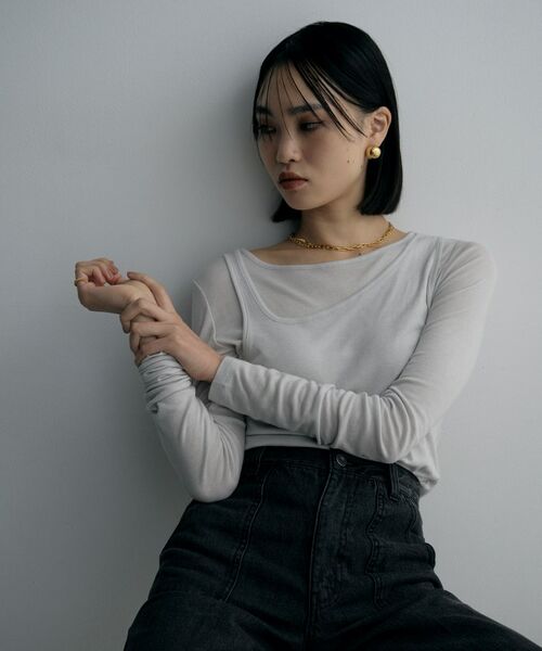 COCOSHNIK ONKITSCH / ココシュニックオンキッチュ ピアス・イヤリング | シルバー ホロウラウンドクッションピアス GP | 詳細7