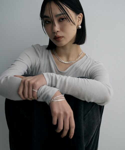 COCOSHNIK ONKITSCH / ココシュニックオンキッチュ ピアス・イヤリング | シルバー ホロウラウンドクッションピアス | 詳細7