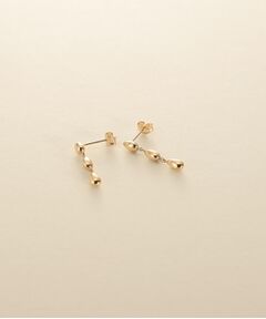 COCOSHNIK ONKITSCH / ココシュニックオンキッチュ ピアス・イヤリング | K10ホロウトリプルペアシェイプピアス