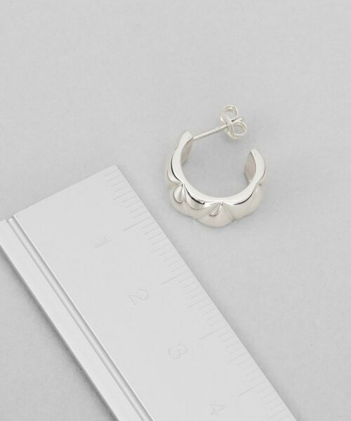 COCOSHNIK ONKITSCH / ココシュニックオンキッチュ ピアス・イヤリング | シルバー キルトフープピアス | 詳細5