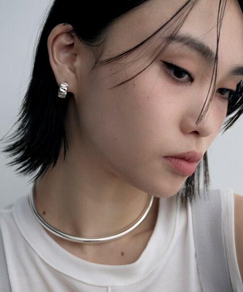 COCOSHNIK ONKITSCH / ココシュニックオンキッチュ ピアス・イヤリング | シルバー キルトフープピアス | 詳細8