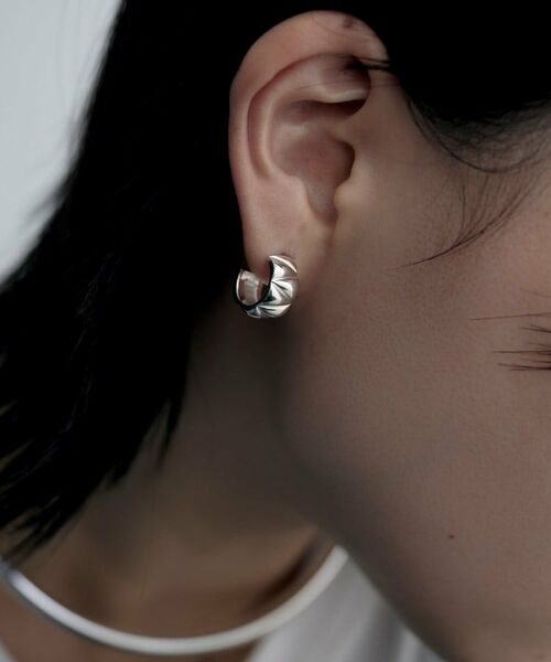 COCOSHNIK ONKITSCH / ココシュニックオンキッチュ ピアス・イヤリング | シルバー キルトフープピアス | 詳細9